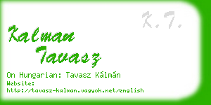 kalman tavasz business card