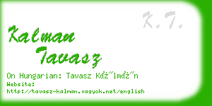 kalman tavasz business card